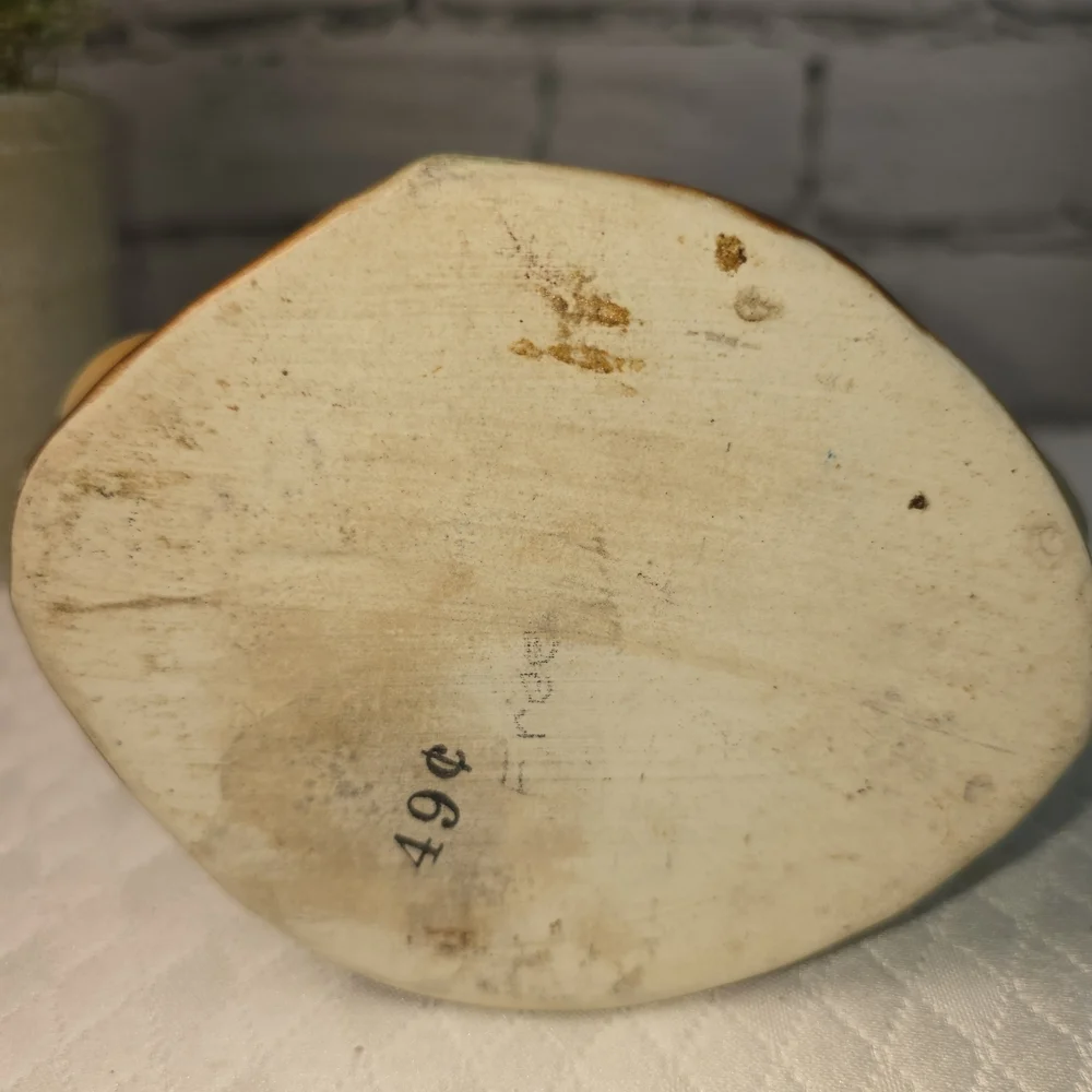 VINTAGE MID-CENTURY MODERN STUMP PLANTER WITH MUSHROOM DETAILS